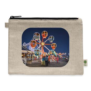 Wildwood NJ – Balloon Race Ride at Night - Hemp Carry All Pouch - natural - Front