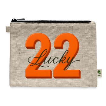 Lucky 22 Minimal Design - Hemp Carry All Pouch - natural - Front