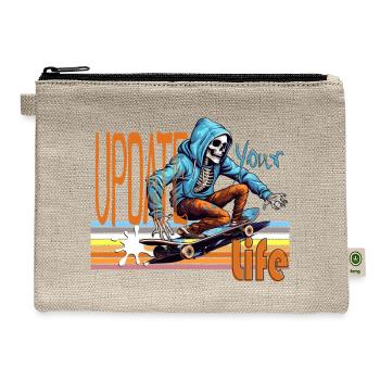 Update Your Life Skeleton Skate - Hemp Carry All Pouch - natural - Front
