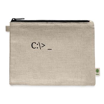 C:/> - MS-DOS Retro Computer Screen - Hemp Carry All Pouch - natural - Front