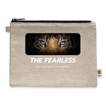 Fearless Gaze: Tiger Eyes - Hemp Carry All Pouch - natural - Front