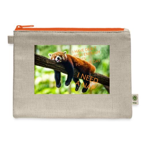 Fox napping meme - Hemp Carry All Pouch