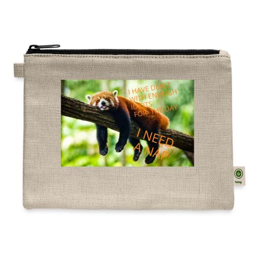 Fox napping meme - Hemp Carry All Pouch