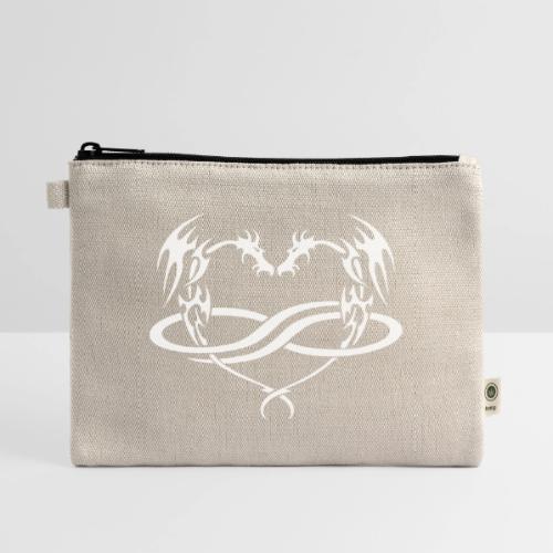Polydragon (white) - Hemp Carry All Pouch