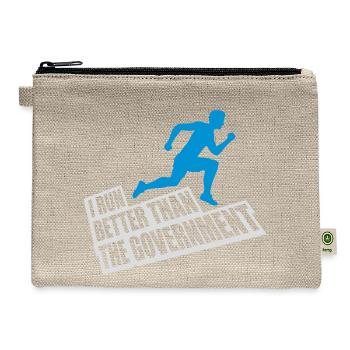run better than government - Hemp Carry All Pouch - natural - Front