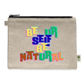 BE UR SELF BE NATURAL - Hemp Carry All Pouch - natural - Front
