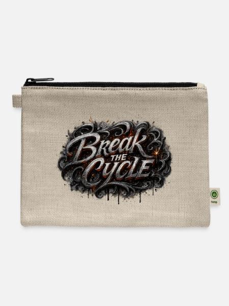 Break the Cycle Graffiti - Hemp Carry All Pouch - natural