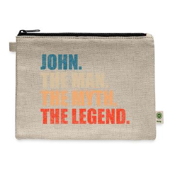 John The Man The Myth The Legend - Hemp Carry All Pouch - natural - Front
