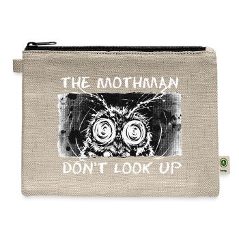 The Mothman - Hypnotic Grunge Cryptid - Hemp Carry All Pouch - natural - Front