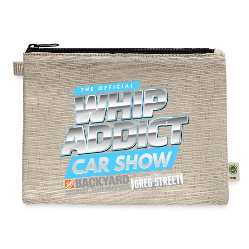 WhipAddict Car Show 23' White - Hemp Carry All Pouch