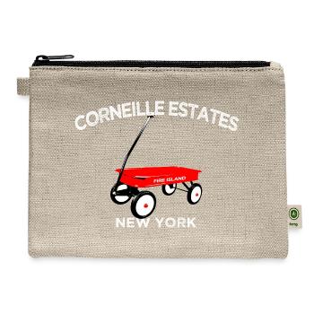 CORNEILLE ESTATES Fire Island red wagon LI NY - Hemp Carry All Pouch - natural - Front