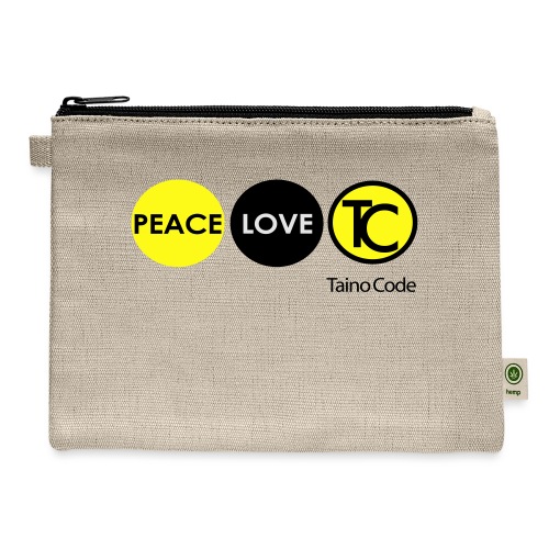 Peace Love TaínoCode - Hemp Carry All Pouch