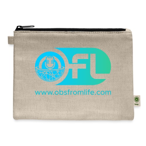 Observations from Life Logo with Web Address - Hemp Carry All Pouch