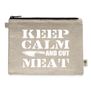 Cut Meat Meat market Person Gift - Hemp Carry All Pouch - natural - Front