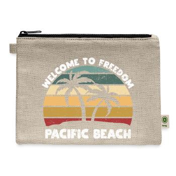 Pacific Beach Welcome to Summer California Tropica - Hemp Carry All Pouch - natural - Front