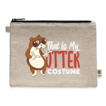 Sea Otter Costume - Hemp Carry All Pouch - natural - Front