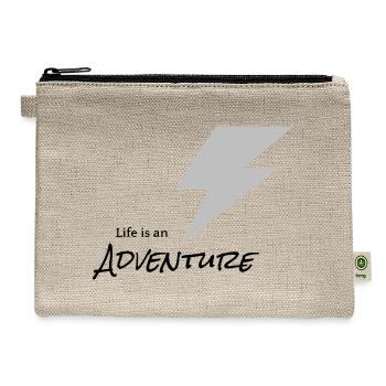 Lightning Bolt Minimalism - Hemp Carry All Pouch - natural - Front