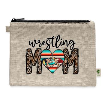 Wrestling Mom - Hemp Carry All Pouch - natural - Front
