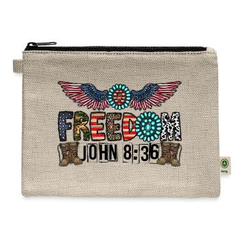 freedom john - Hemp Carry All Pouch - natural - Front