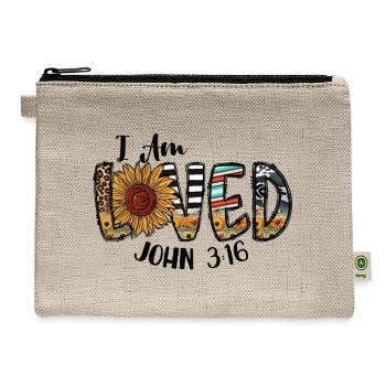 I Am Loved John - Hemp Carry All Pouch - natural - Front