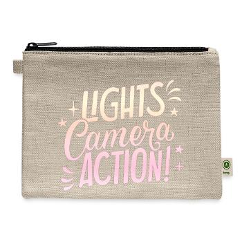 LIGHTS CAMERA ACTION - Hemp Carry All Pouch - natural - Front