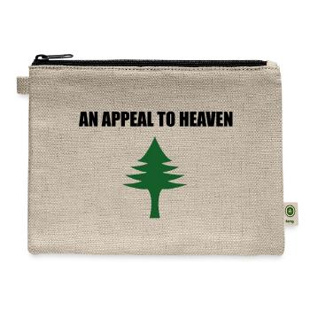 An Appeal to Heaven Flag,the Pine Tree Flag - Hemp Carry All Pouch - natural - Front