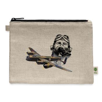 Camouflage RAF Bomber Artwork - Hemp Carry All Pouch - natural - Front