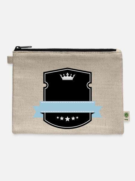 Banner with crown - Hemp Carry All Pouch - natural