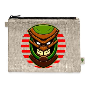 Tiki Statue - Hemp Carry All Pouch - natural - Front