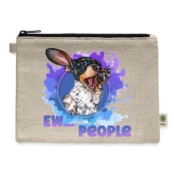 Ew...People -Dog - Hemp Carry All Pouch - natural - Front