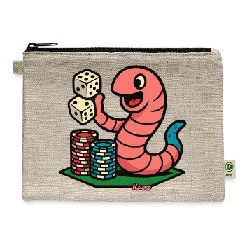 Lucky Worm Dice Casino  - Hemp Carry All Pouch - natural - Front