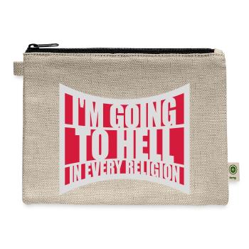 im going to hell - Hemp Carry All Pouch - natural - Front