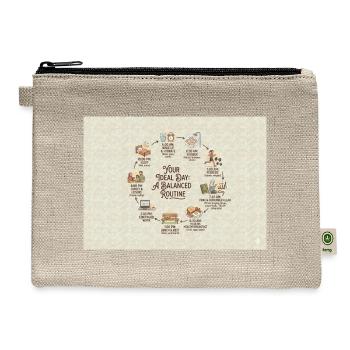 Ideal Day: Balanced Routine - Hemp Carry All Pouch - natural - Front