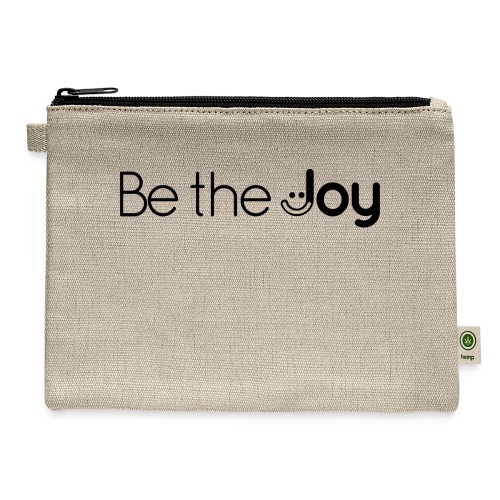 Be the Joy in Black wide - Hemp Carry All Pouch