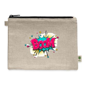 Boom Pop Art Comic Burst - Hemp Carry All Pouch - natural - Front