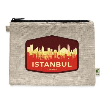 Istanbul Skyline Badge Türkiye - Hemp Carry All Pouch - natural - Front