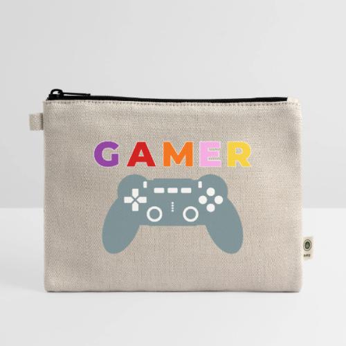 Colorful Gamer Controller Graphic - Hemp Carry All Pouch