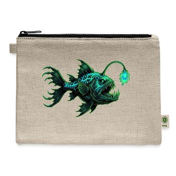 Ocean Depths Art - Hemp Carry All Pouch - natural - Front