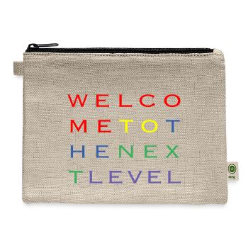 Welcome To the Next Level - Hemp Carry All Pouch - natural - Front