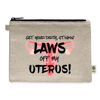 uterus on light - Hemp Carry All Pouch - natural - Front