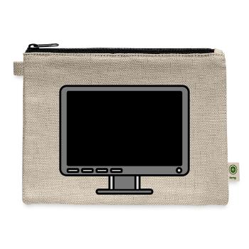 icon logo computer screen - Hemp Carry All Pouch - natural - Front