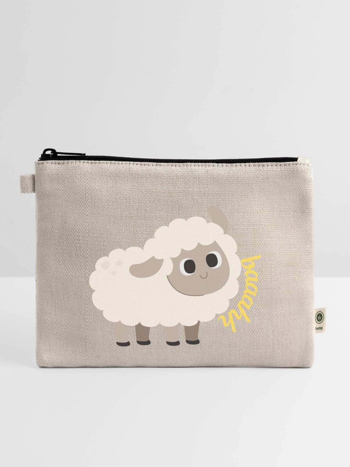 lamb baaahh - Hemp Carry All Pouch - natural - Front