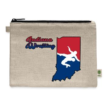 Indiana Wrestling - Hemp Carry All Pouch - natural - Front