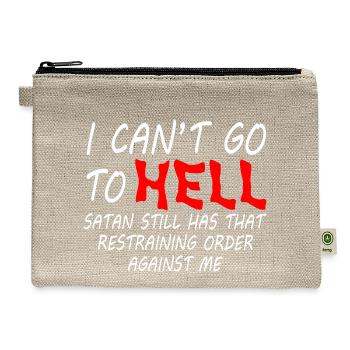 i can't go to hell - Hemp Carry All Pouch - natural - Front