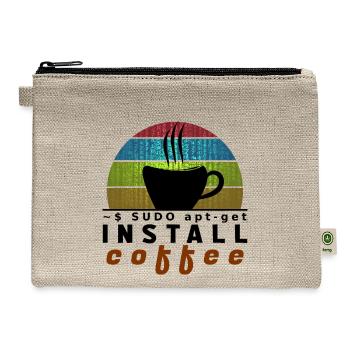 install coffee - Hemp Carry All Pouch - natural - Front