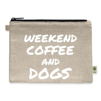 Weekend Coffee And Dogs - Hemp Carry All Pouch - natural - Front