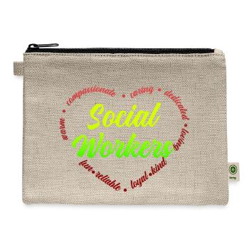 Social Worker Social Work Caseworker Public Servan - Hemp Carry All Pouch - natural - Front