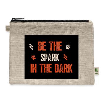 Radiant Beacon: Be the Spark in the Dark - Hemp Carry All Pouch - natural - Front