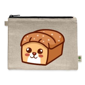 Bread Loaf Cat - Hemp Carry All Pouch - natural - Front