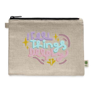 Emotional Depth Expression Design - Hemp Carry All Pouch - natural - Front